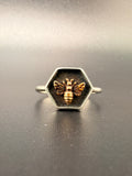Sterling Silver Honey Bee Ring - 8.25
