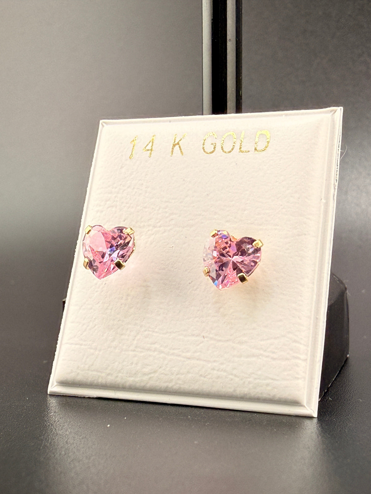 14K Gold 2CT CZ Diamond Stud Earrings