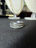 Stainless steel with CZ diamonds