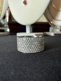 Stainless steel ring with CZ diamonds