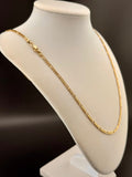 14K Solid Gold 3.15MM Figaro Chain — 24 Inches