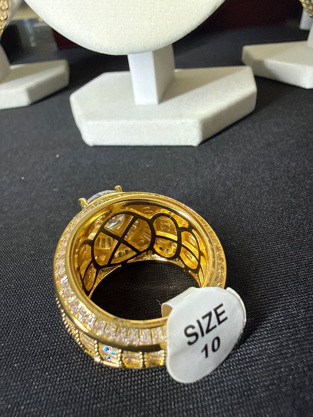 Stainless with CZ diamonds