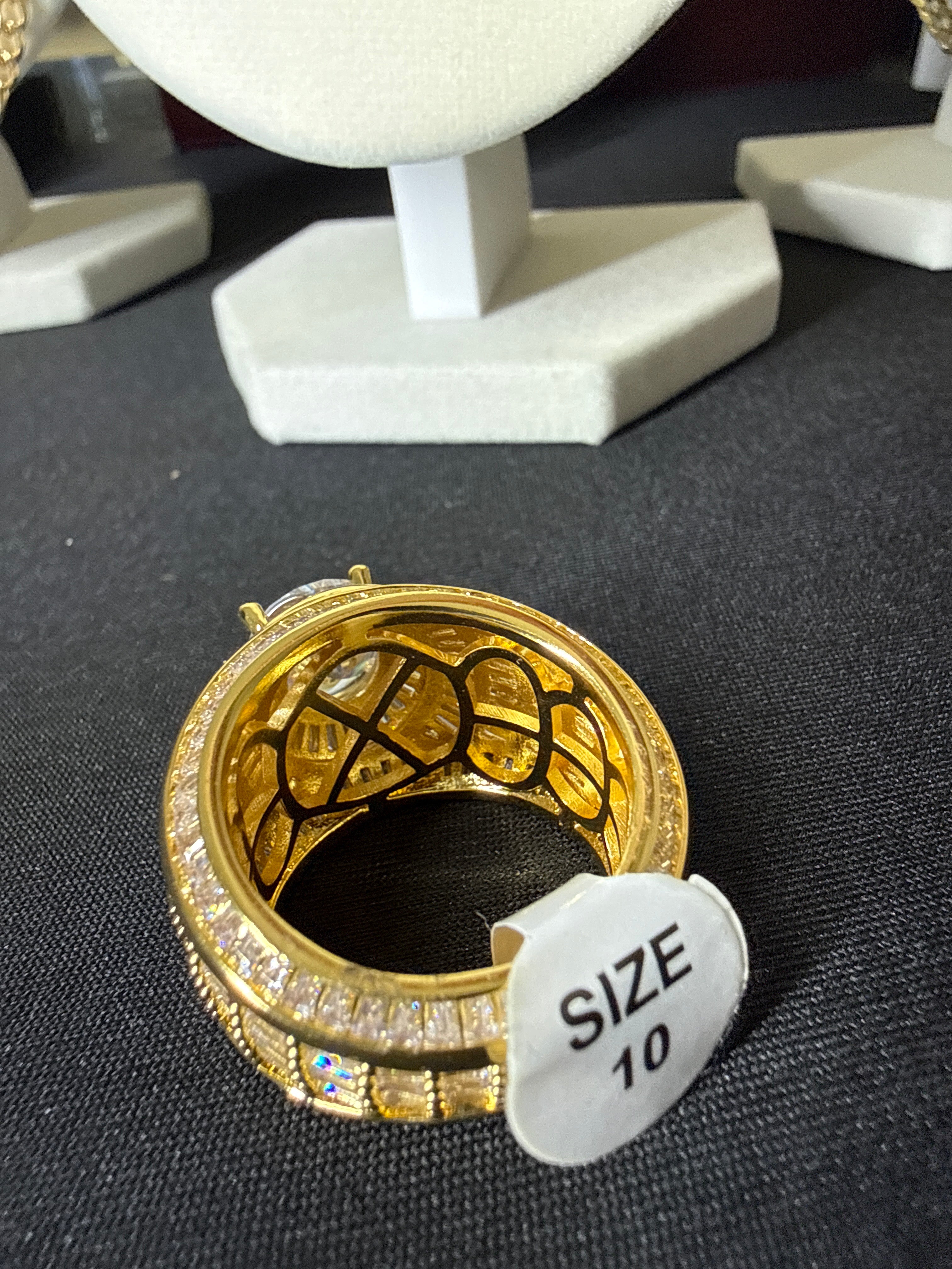 Stainless with CZ diamonds