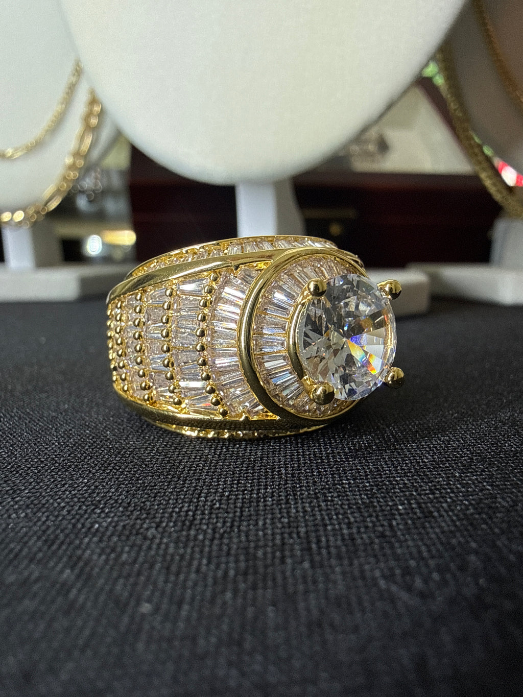 Stainless with CZ diamonds