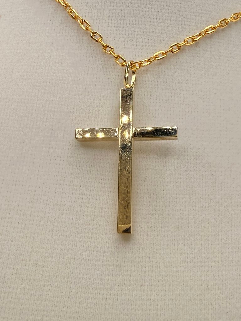 14K Solid Gold Small Cross Pendant