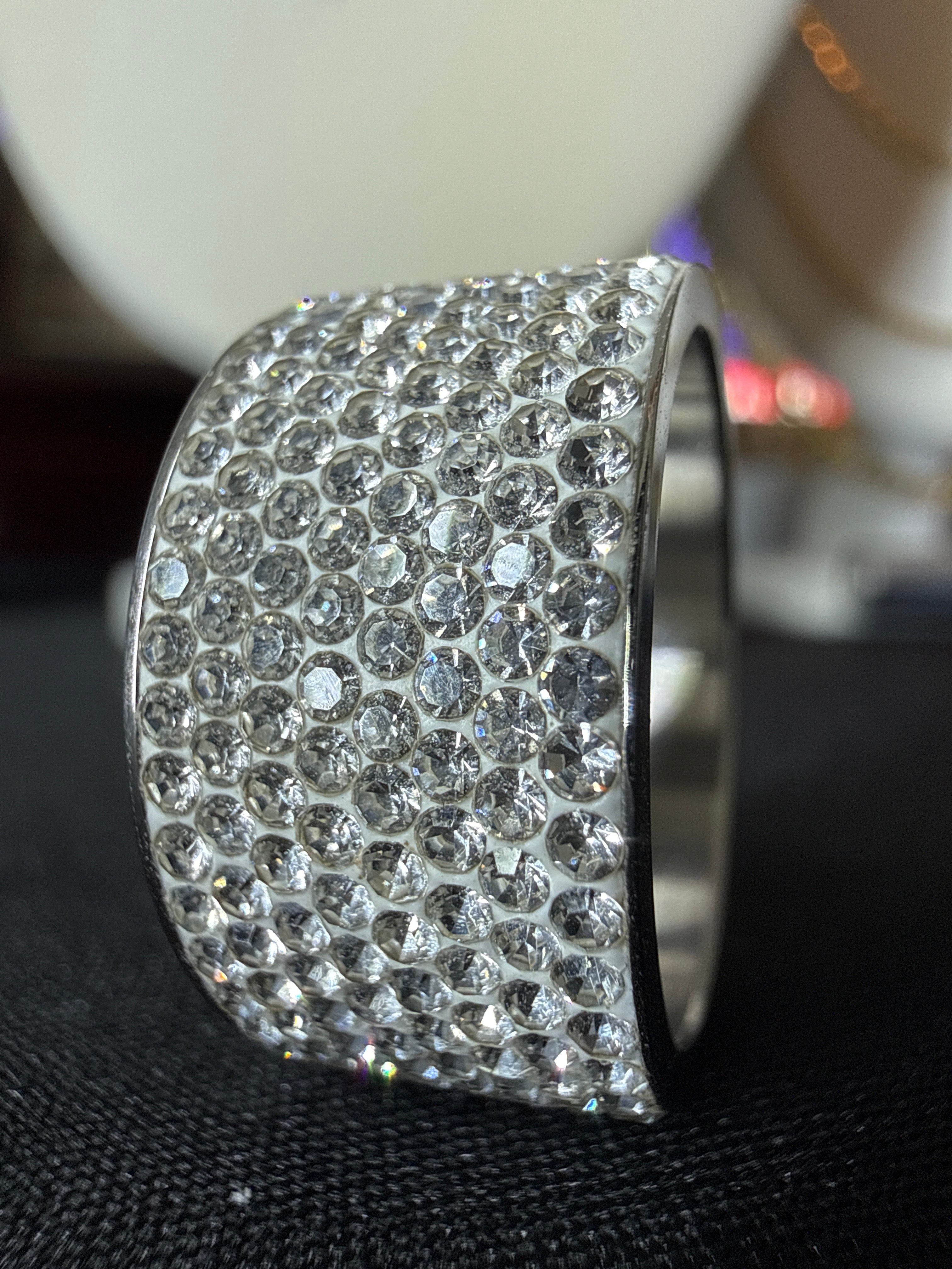 Stainless steel ring with CZ diamonds