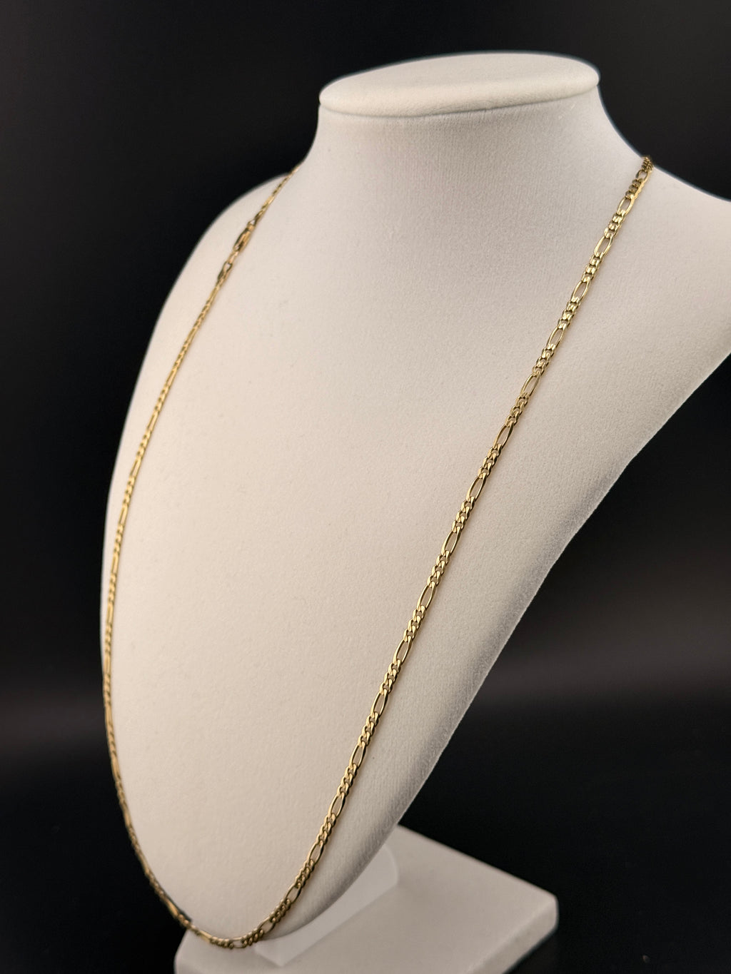 14K Solid Gold 3.15MM Figaro Chain — 24 Inches