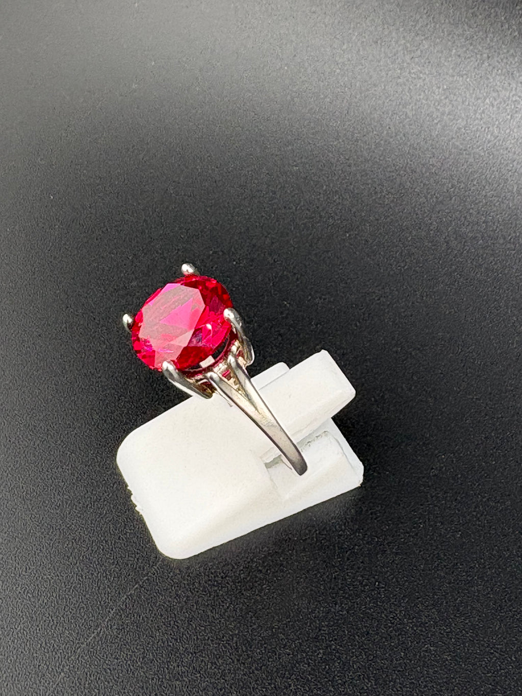 925 Sterling Silver 3ct Ruby Solitaire Ring