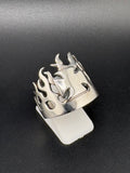 925 Sterling Silver West Coast Chopper Cross Ring