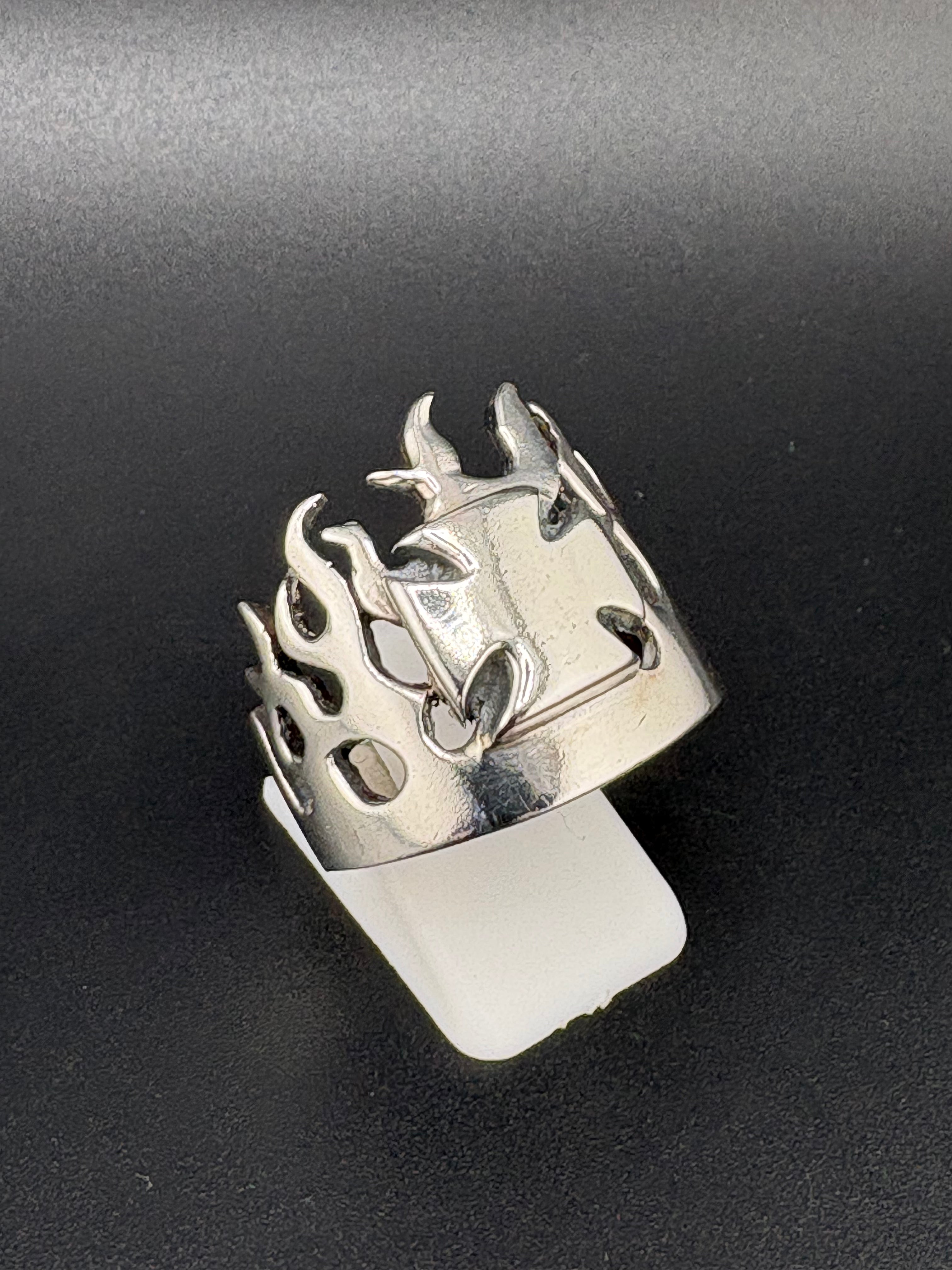 925 Sterling Silver West Coast Chopper Cross Ring