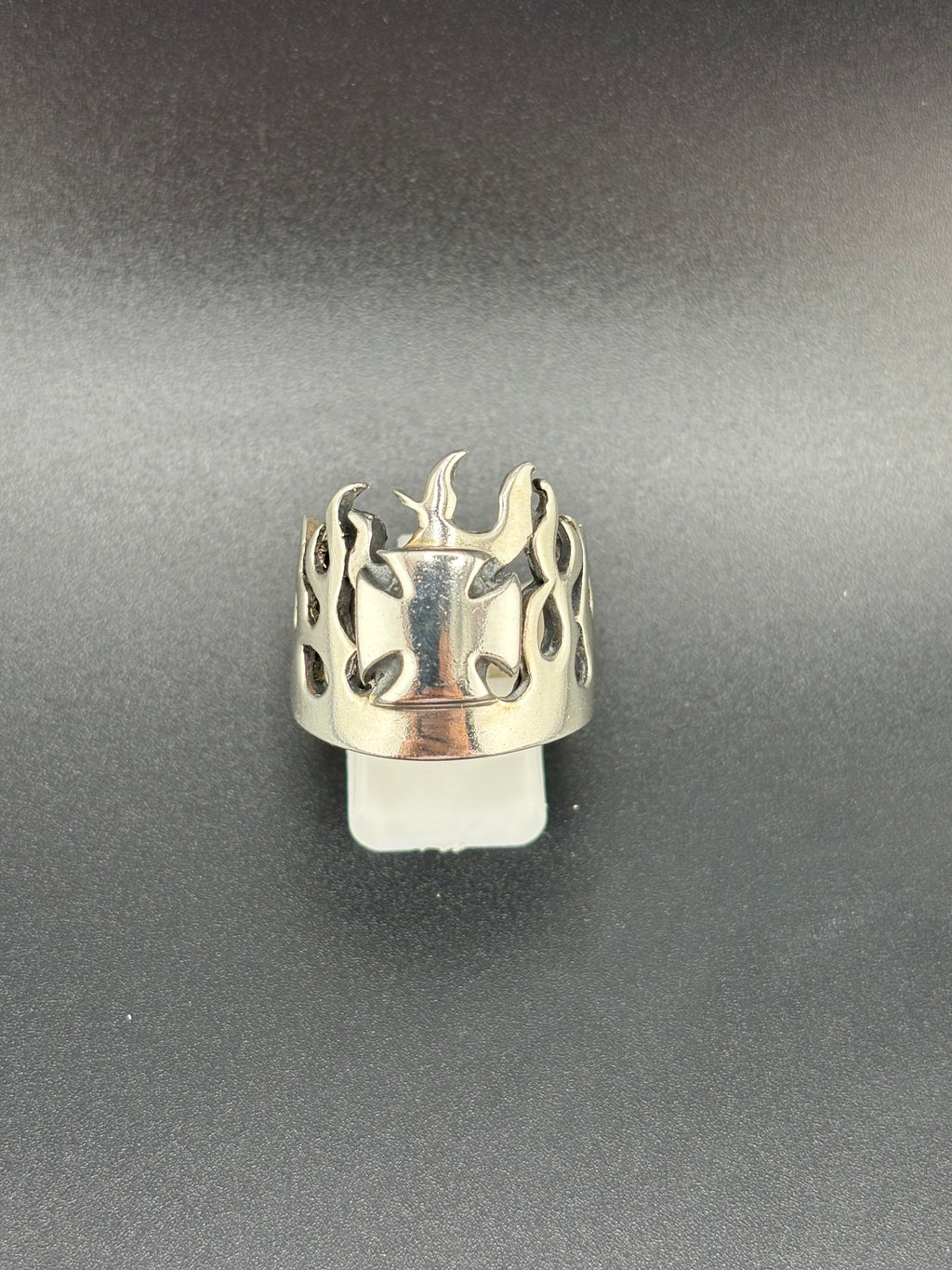 925 Sterling Silver West Coast Chopper Cross Ring