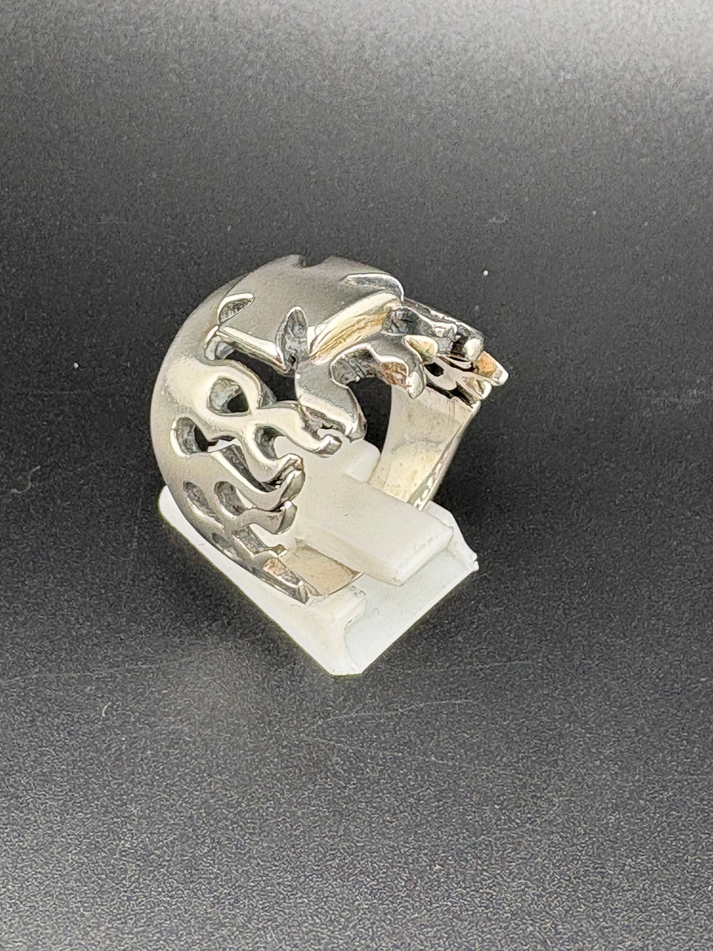 925 Sterling Silver West Coast Chopper Cross Ring