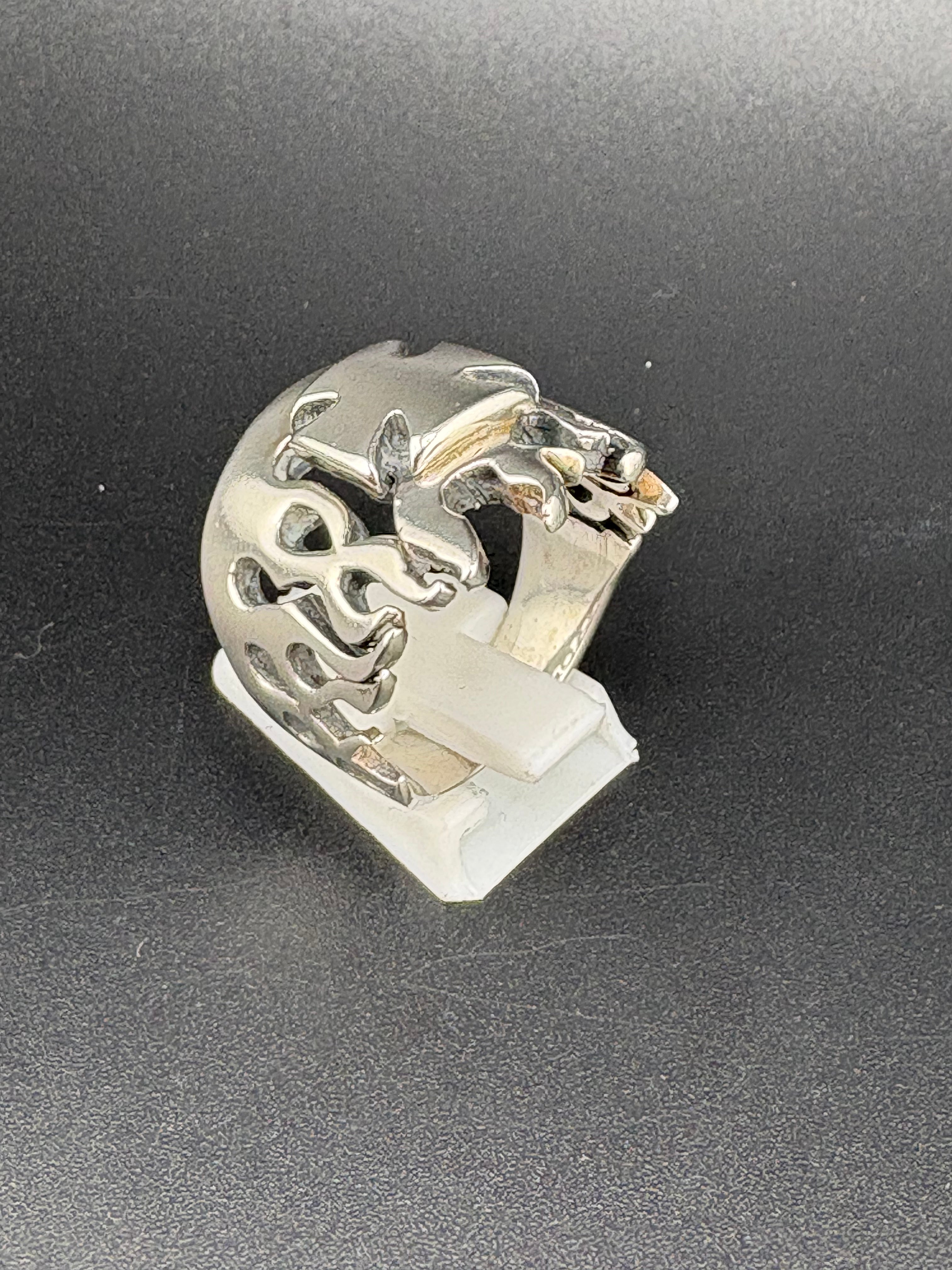 925 Sterling Silver West Coast Chopper Cross Ring