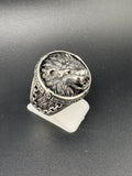 925 Sterling Silver Lion Head Ring – Bold Statement Jewelry