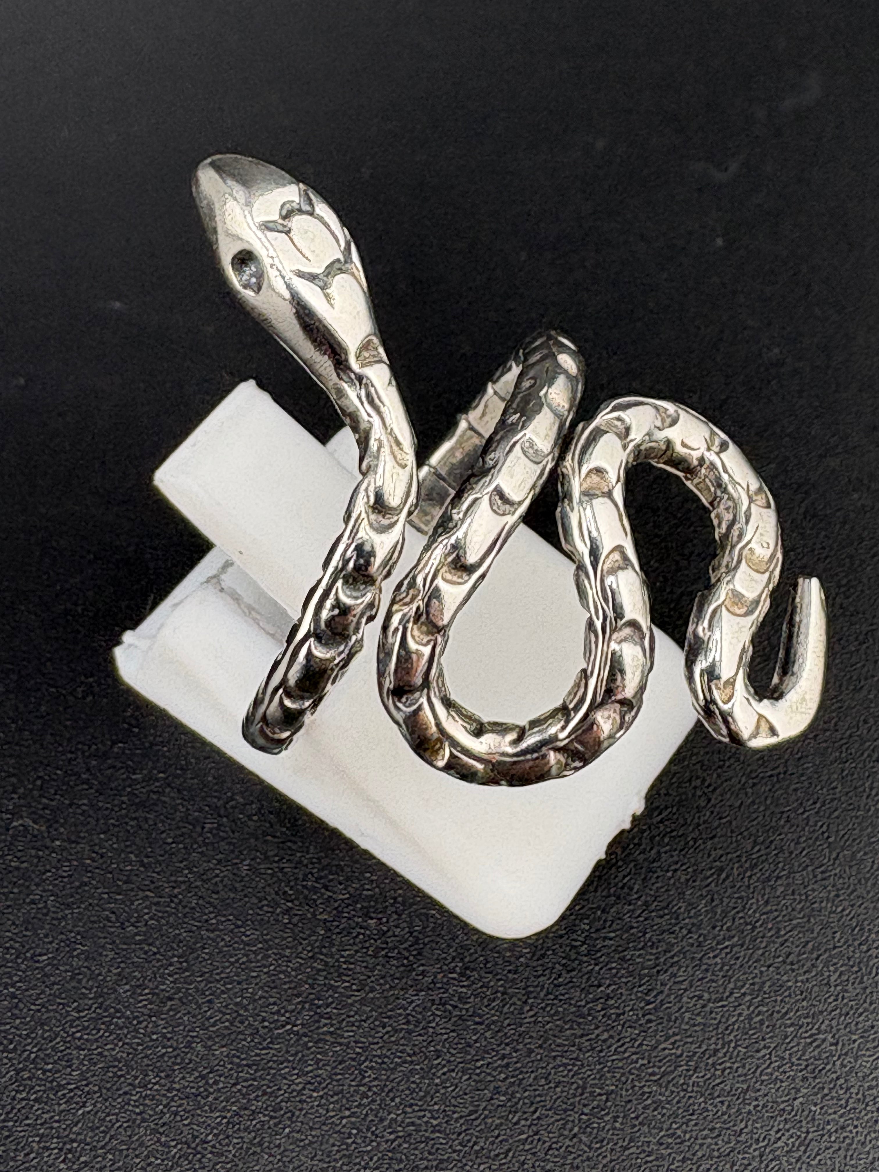 .925 Sterling Silver Snake Wrap Ring – 5.25g