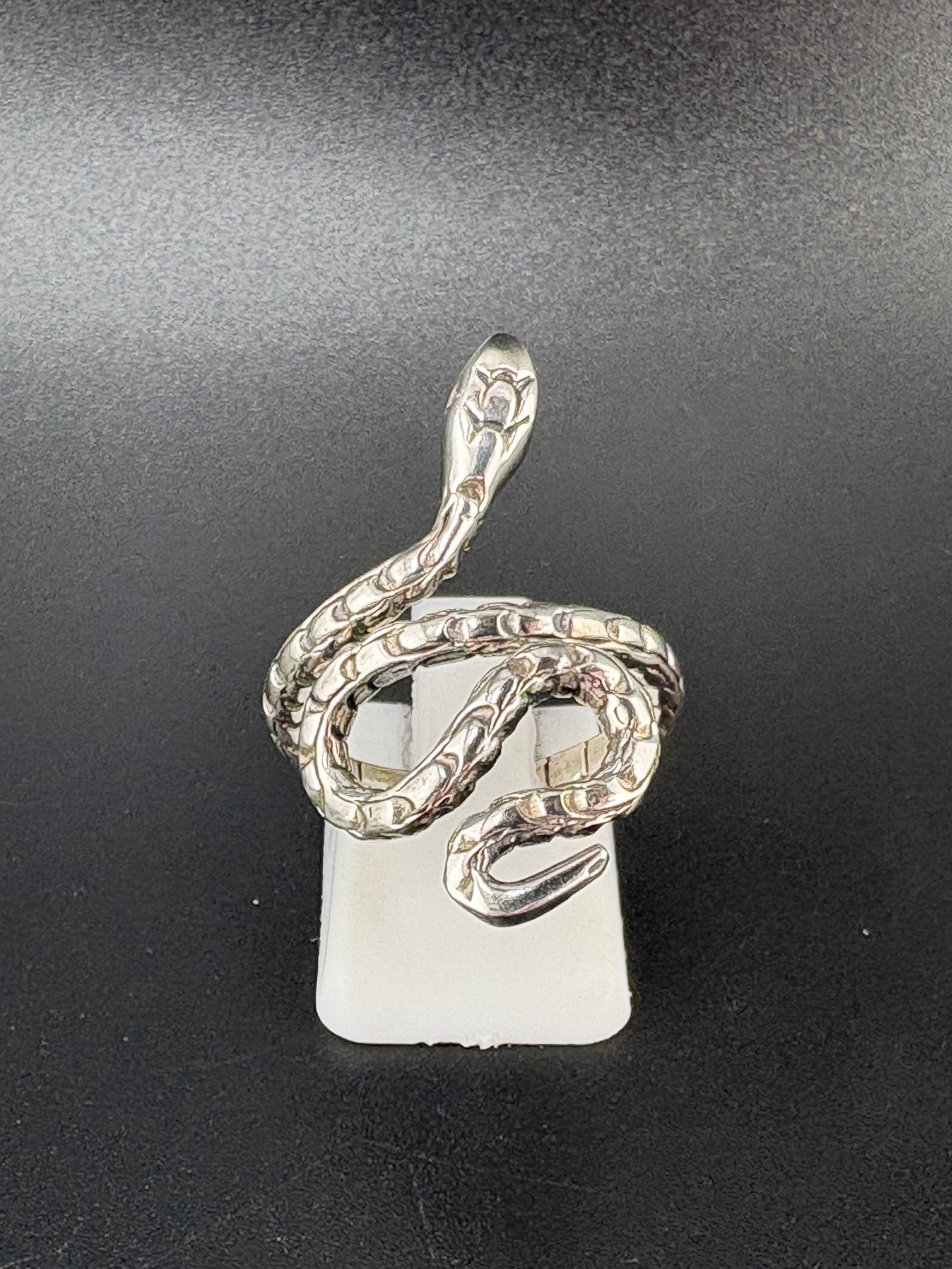 .925 Sterling Silver Snake Wrap Ring – 5.25g
