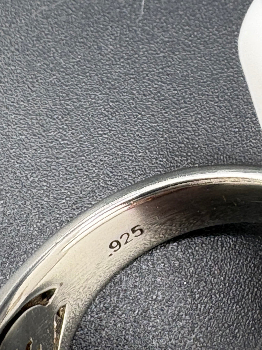 .925 Sterling Silver Two-Tone Cross Shield Ring – 10.38g