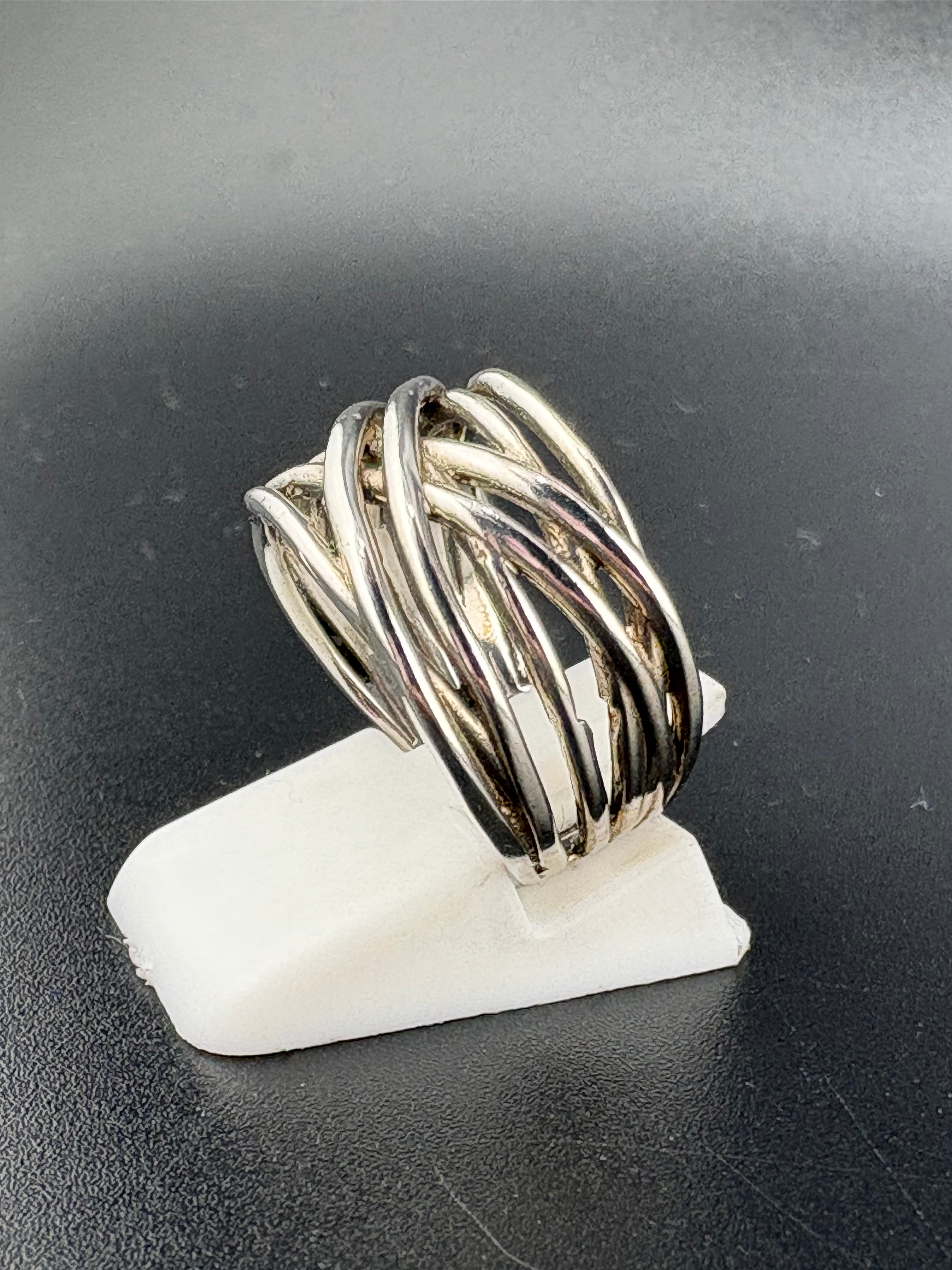 .925 Sterling Silver Woven Ring – 4.45g