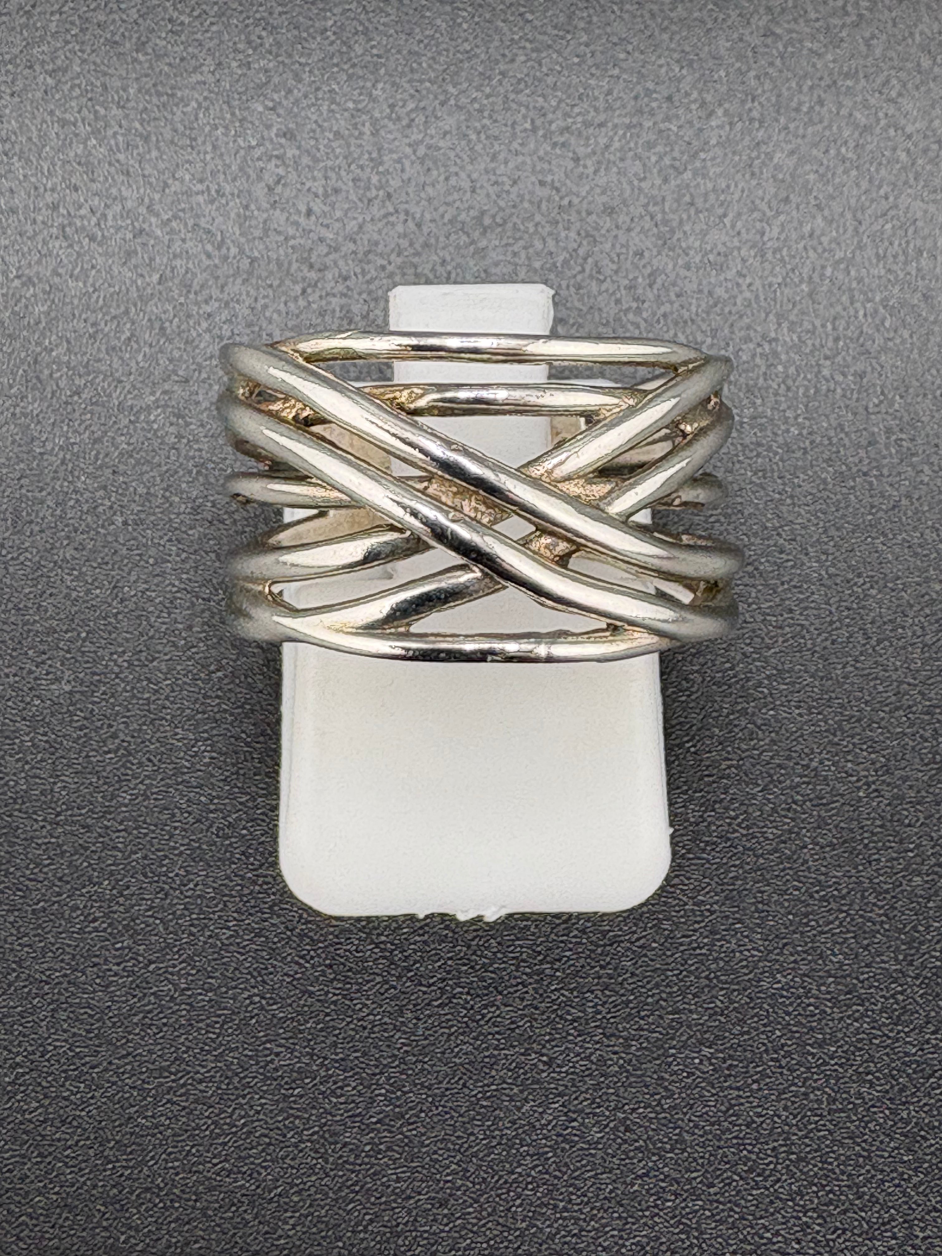 .925 Sterling Silver Woven Ring – 4.45g