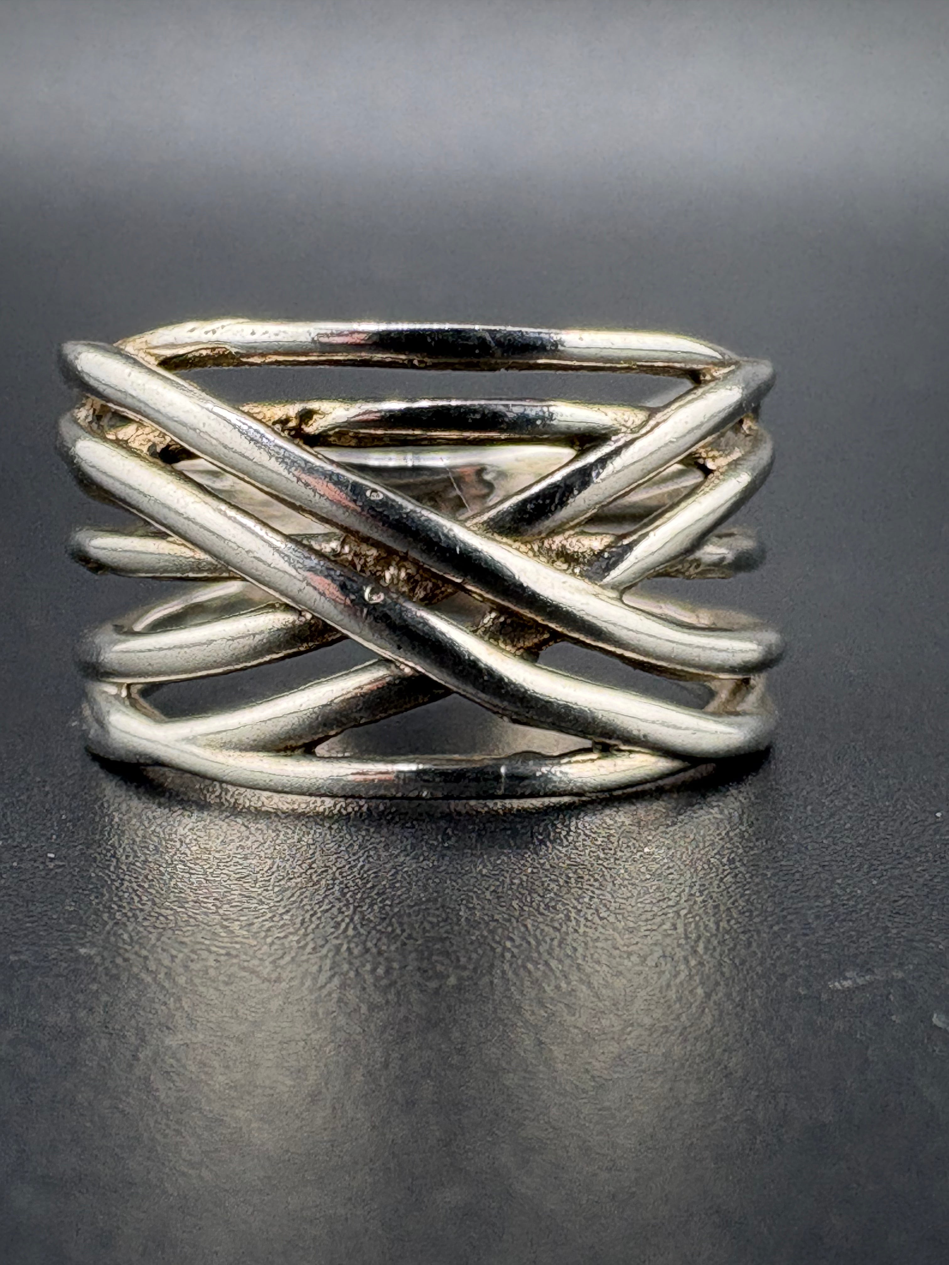 .925 Sterling Silver Woven Ring – 4.45g