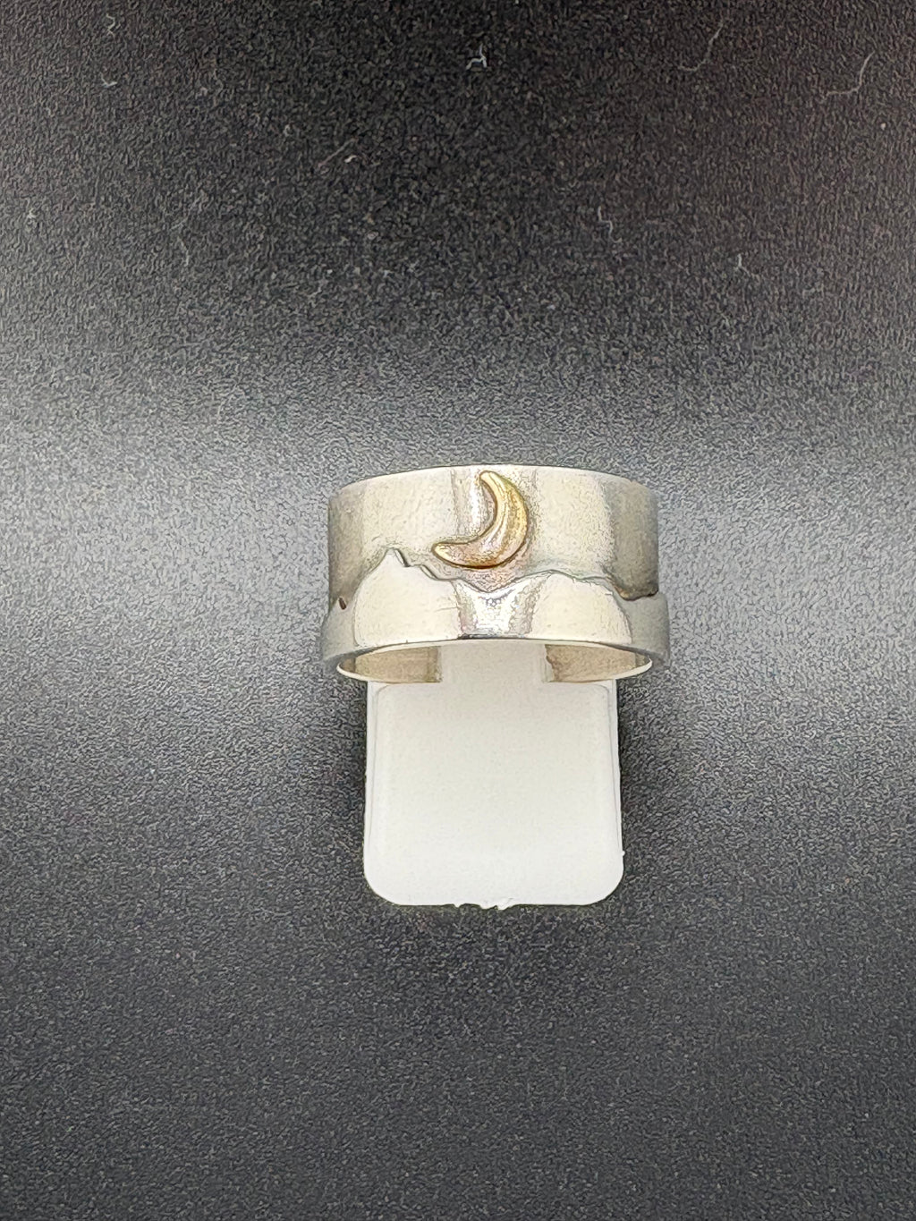 .925 Sterling Silver Moon & Mountain Ring – 5.73g – Size 8