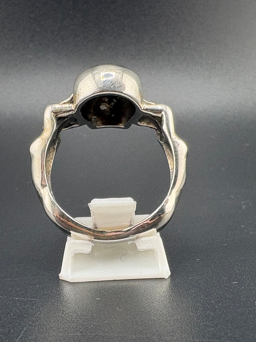 .925 Sterling Silver Skull Woman Figure Ring – 11.2g – Size 10