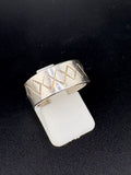 .925 Sterling Silver Textured Band Ring – 6.67g – Size 7