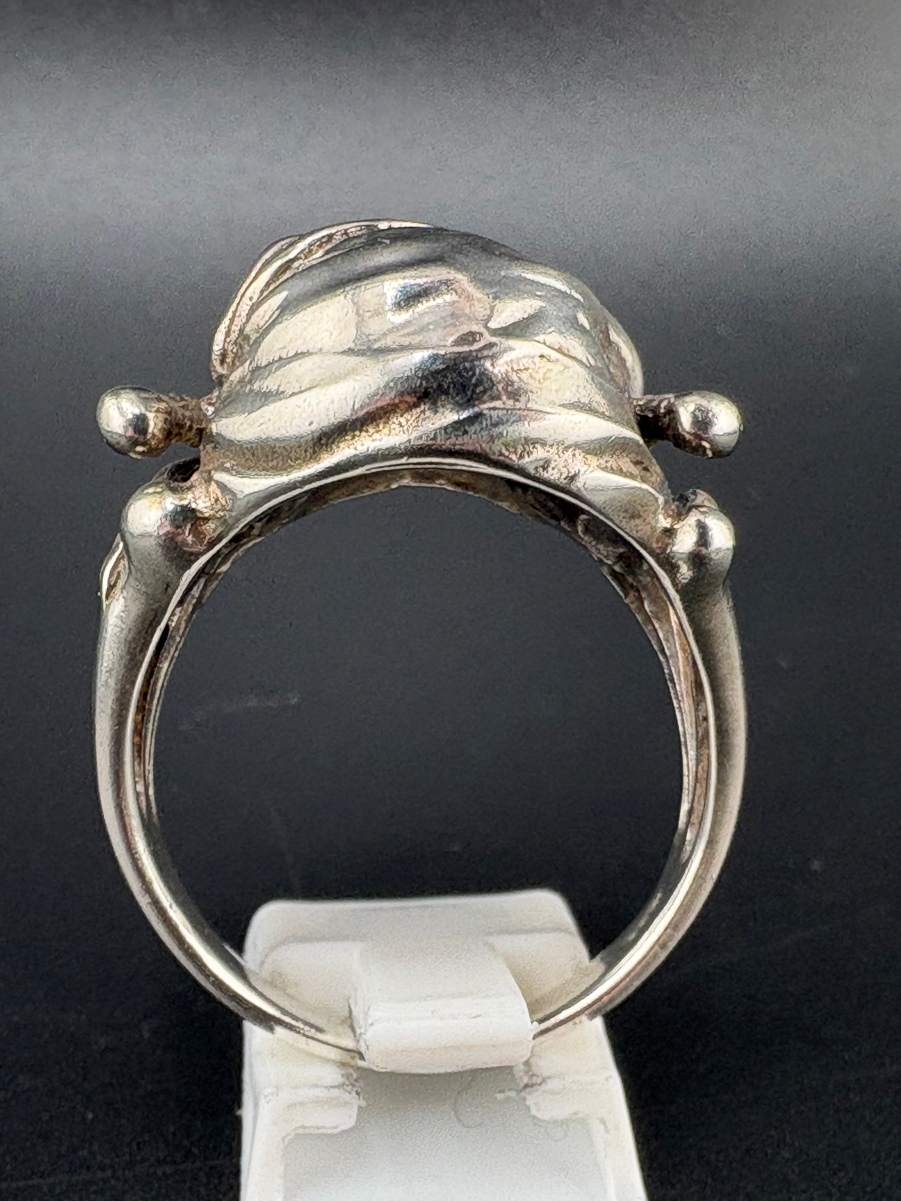 .925 Sterling Silver Pirate “One-Eyed Willie” Skull Ring – 15.5g – Size 13.5