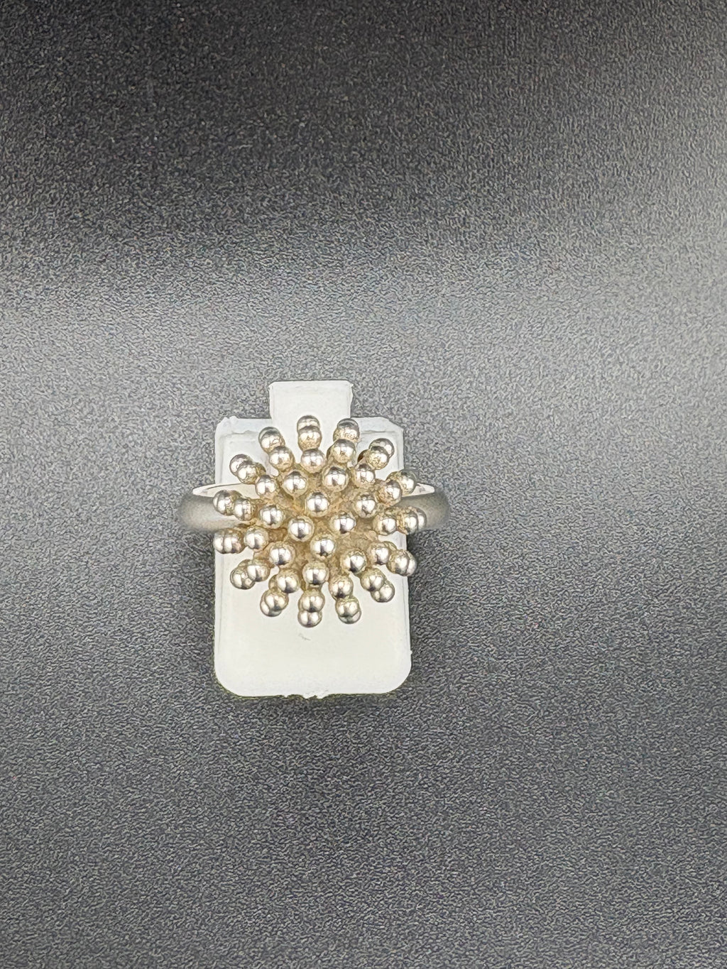 .925 Sterling Silver Firework Ball Ring – 9.67g – Size 8