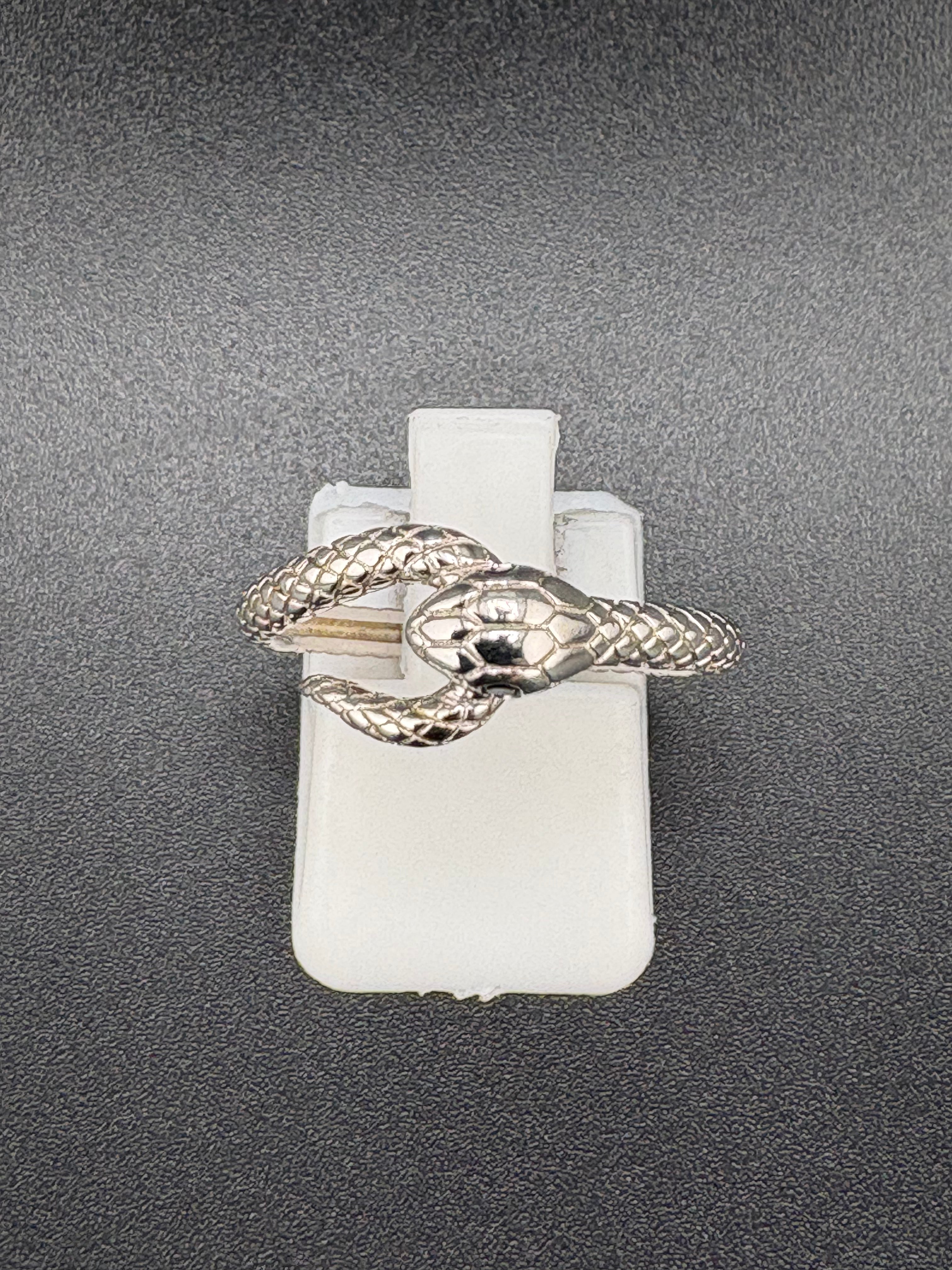 .925 Sterling Silver Snake Wrap Ring – 2.47g – Size 7