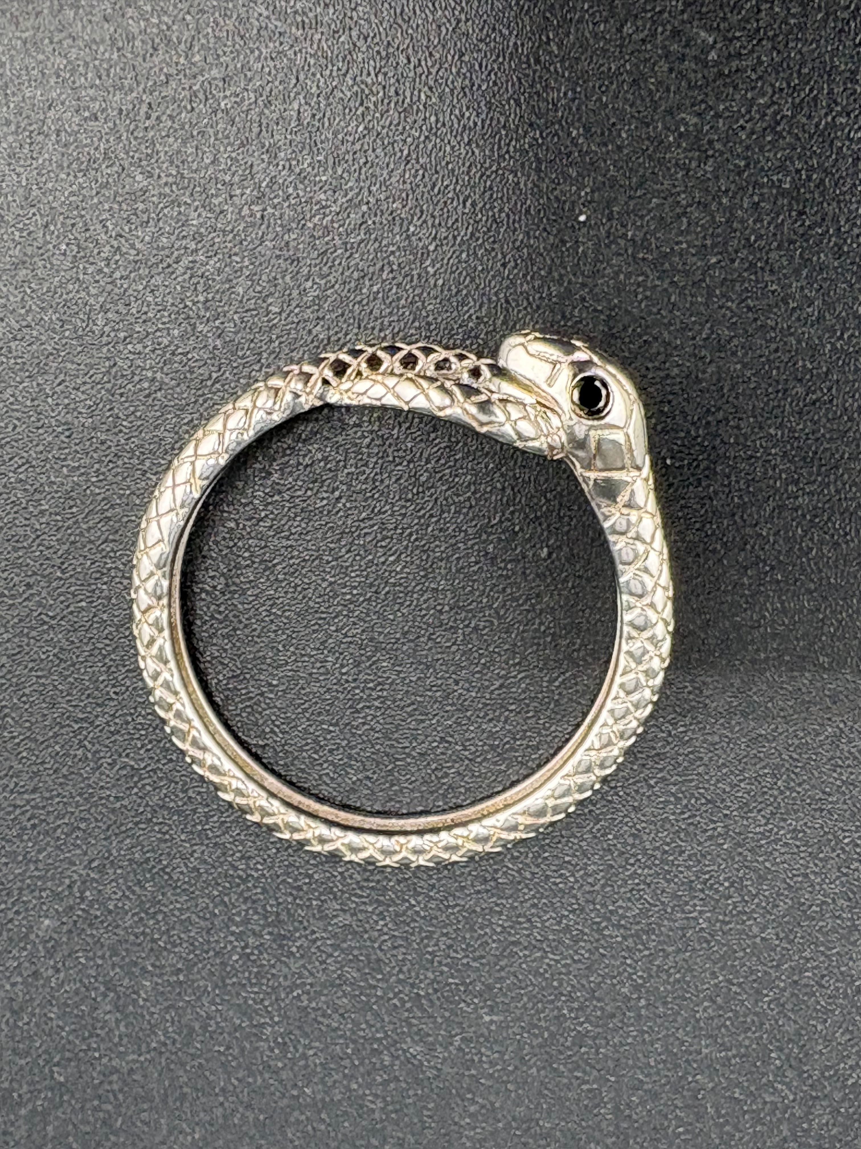 .925 Sterling Silver Snake Wrap Ring – 2.47g – Size 7