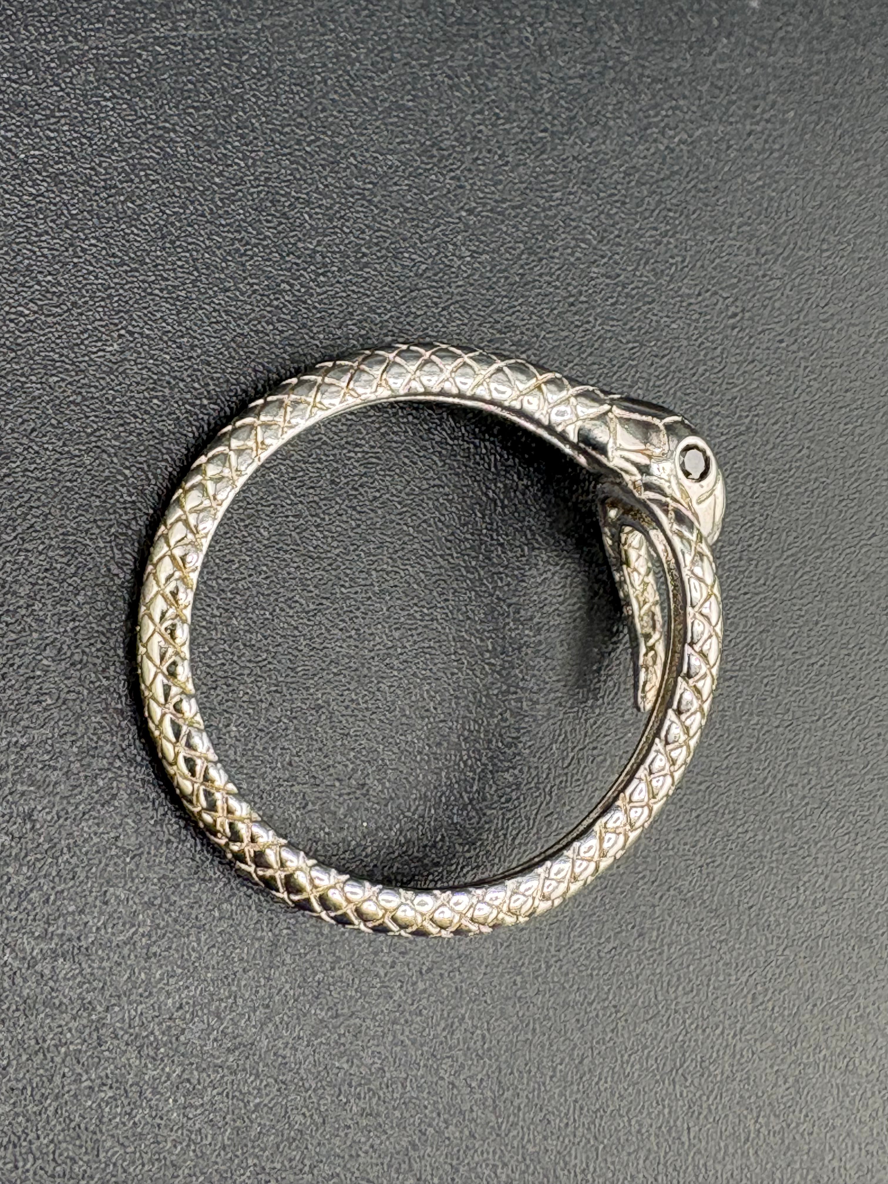 .925 Sterling Silver Snake Wrap Ring – 2.47g – Size 7