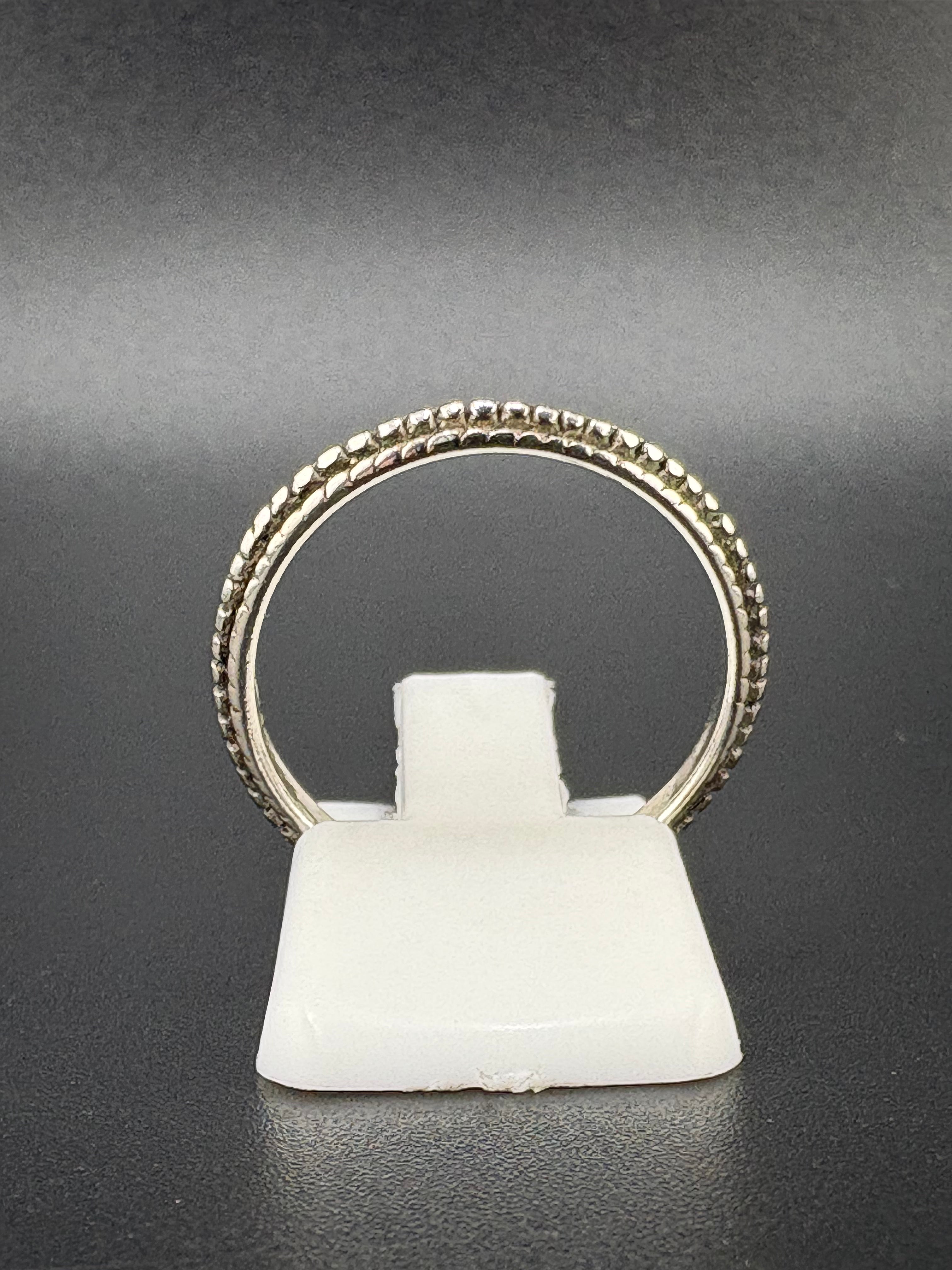 .925 Sterling Silver Textured Dainty Ring – 1.11g