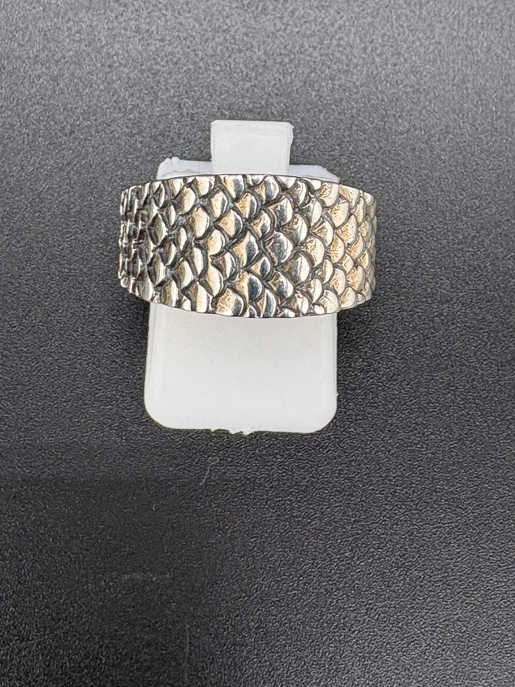 .925 Sterling Silver Dragon Scale Ring – 4.56g
