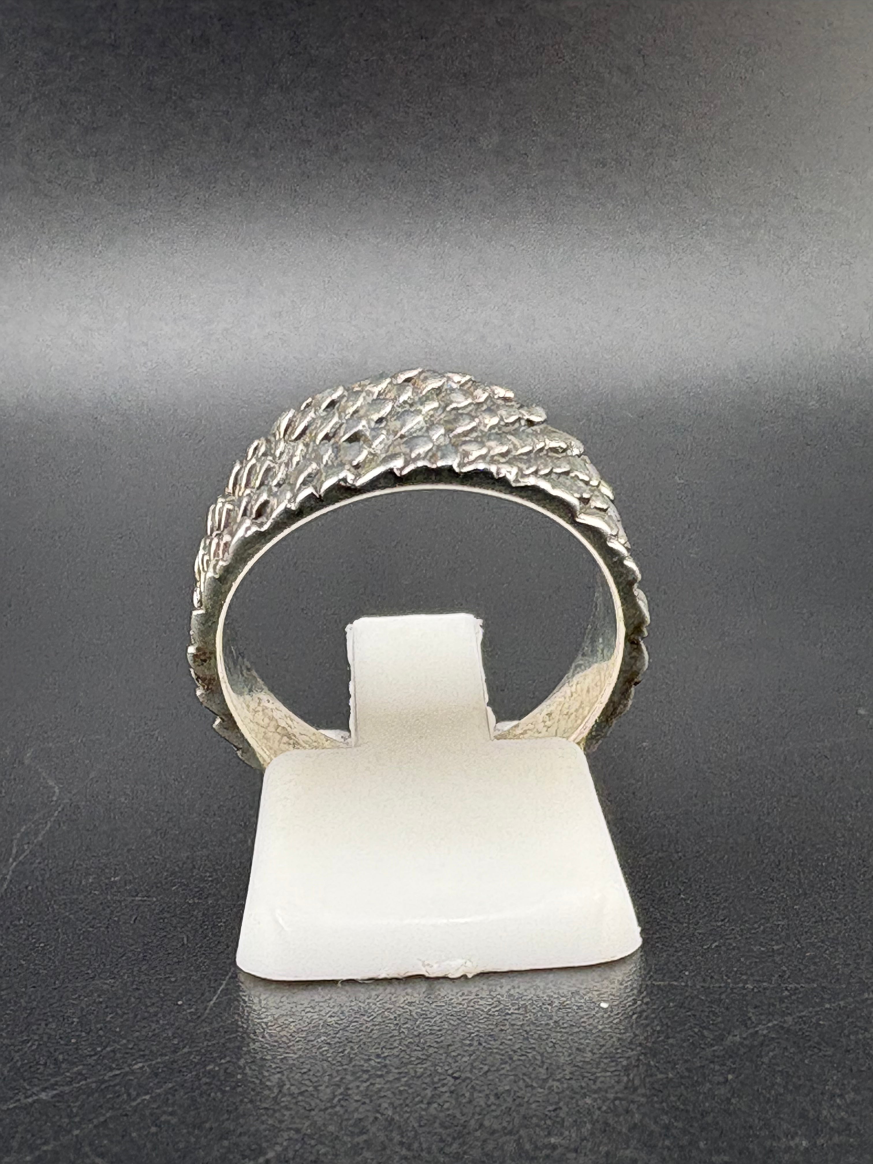 .925 Sterling Silver Dragon Scale Ring – 4.56g
