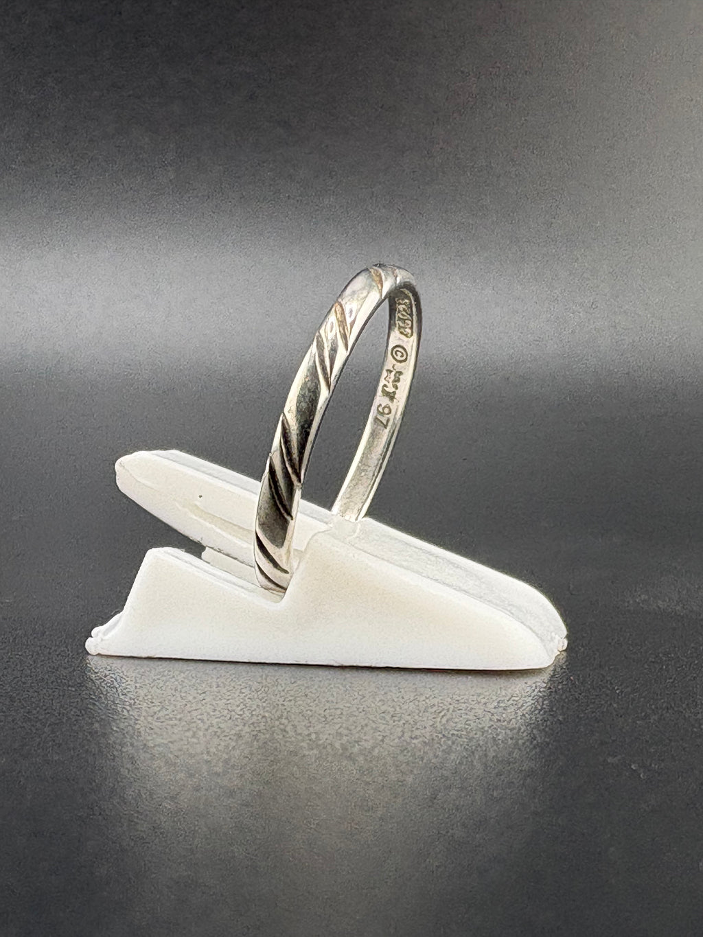 .925 Sterling Silver Textured Band Ring – 1.1g