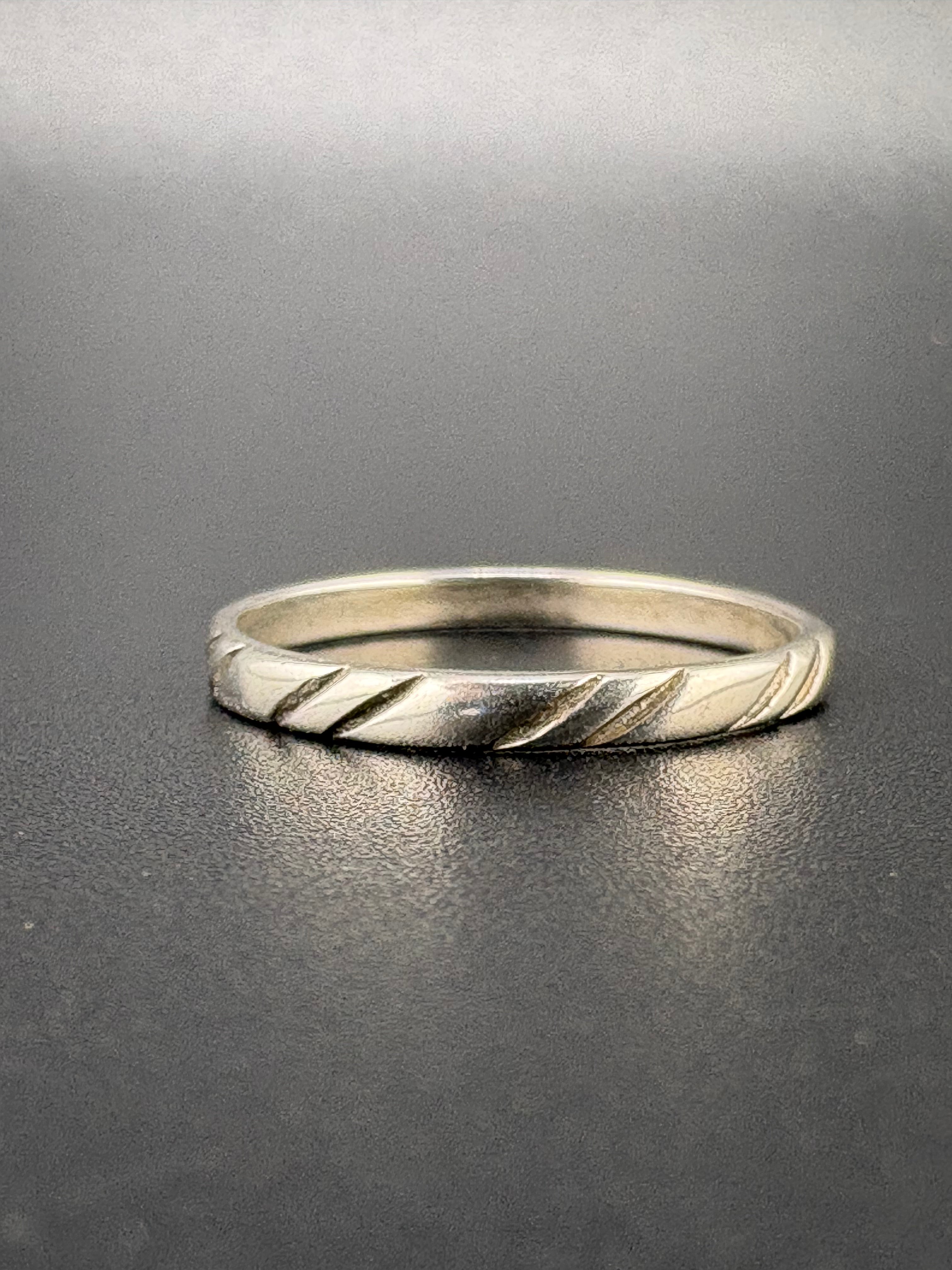 .925 Sterling Silver Textured Band Ring – 1.1g
