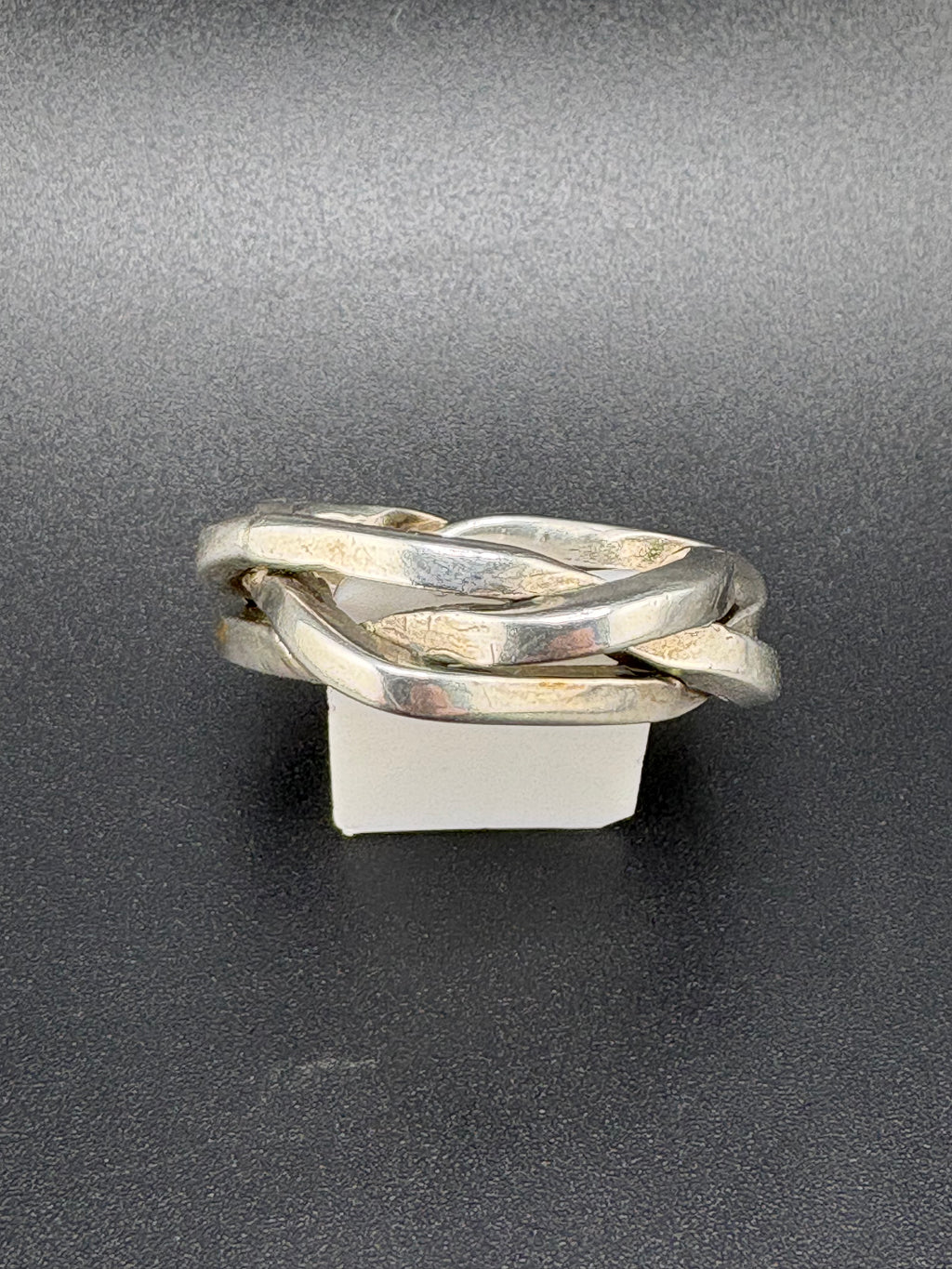 .925 Sterling Silver Woven Ring – 15g – Size 10