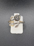 .925 Sterling Silver Rose Wrap Ring – 3.3g – Size 8