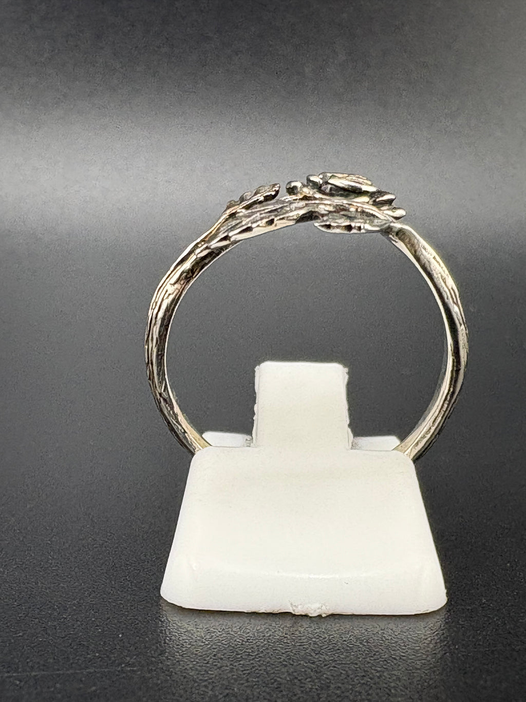 .925 Sterling Silver Rose Wrap Ring – 3.3g – Size 8