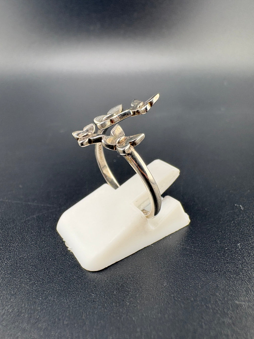 .925 Sterling Silver Butterfly Ring – 2.09g – Size 7.5 Adjustable