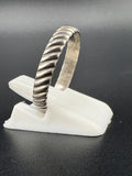 .925 Sterling Silver Textured Band Ring – 1.9g – Size 9