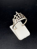 .925 Sterling Silver Spider Web Tiara Ring – 2.17g – Size 7.25