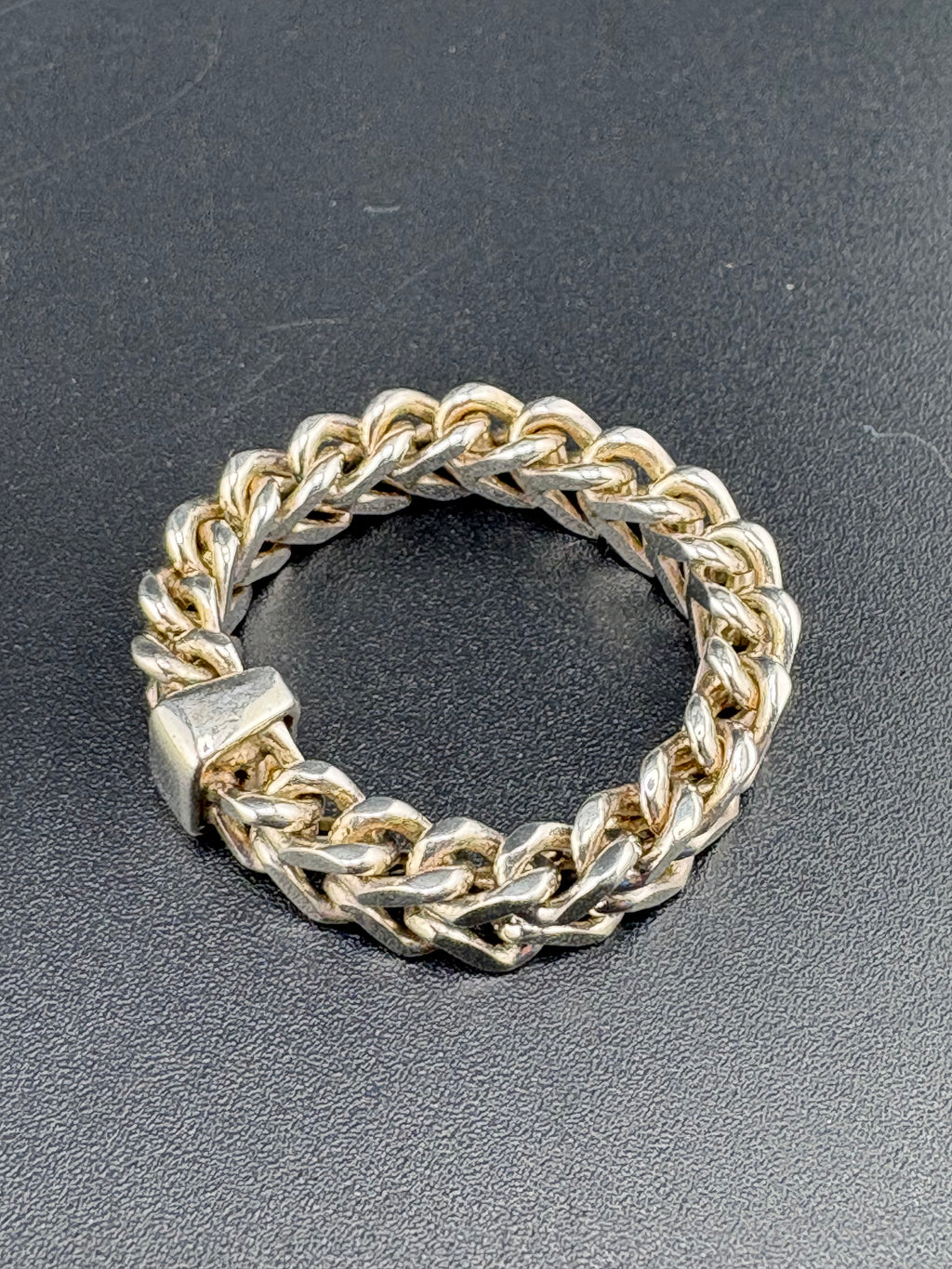 .925 Sterling Silver Chain Link Ring – 6.6g