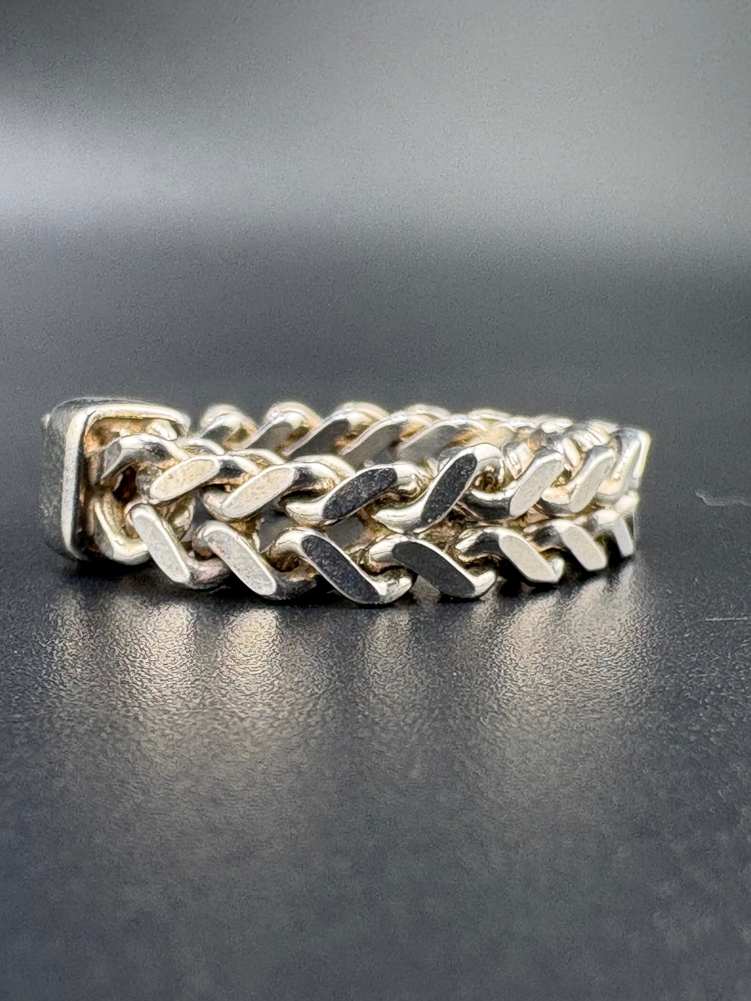 .925 Sterling Silver Chain Link Ring – 6.6g