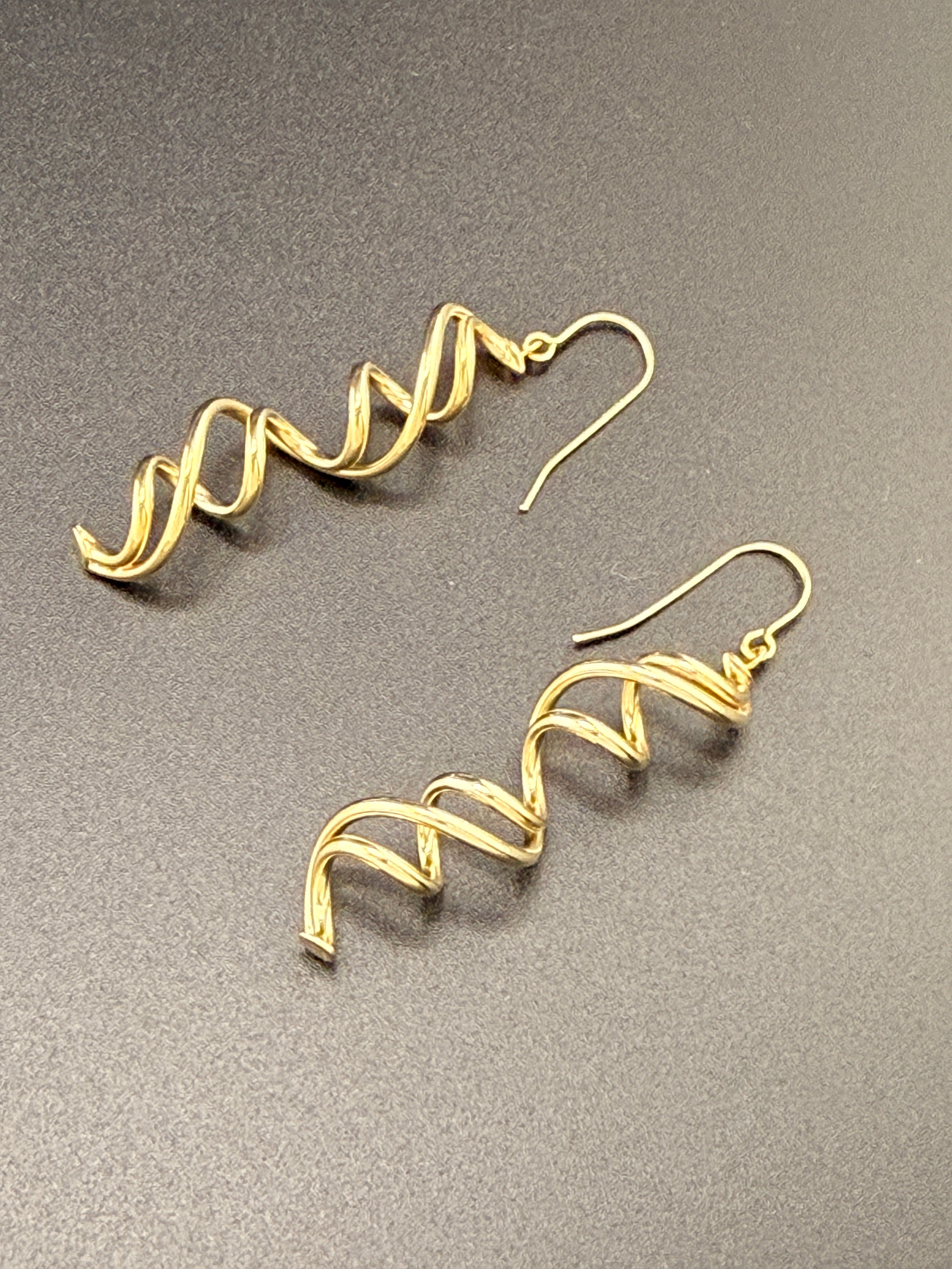 14K Solid Gold Spiral Earrings – 3.54 Grams Luxury Statement Jewelry