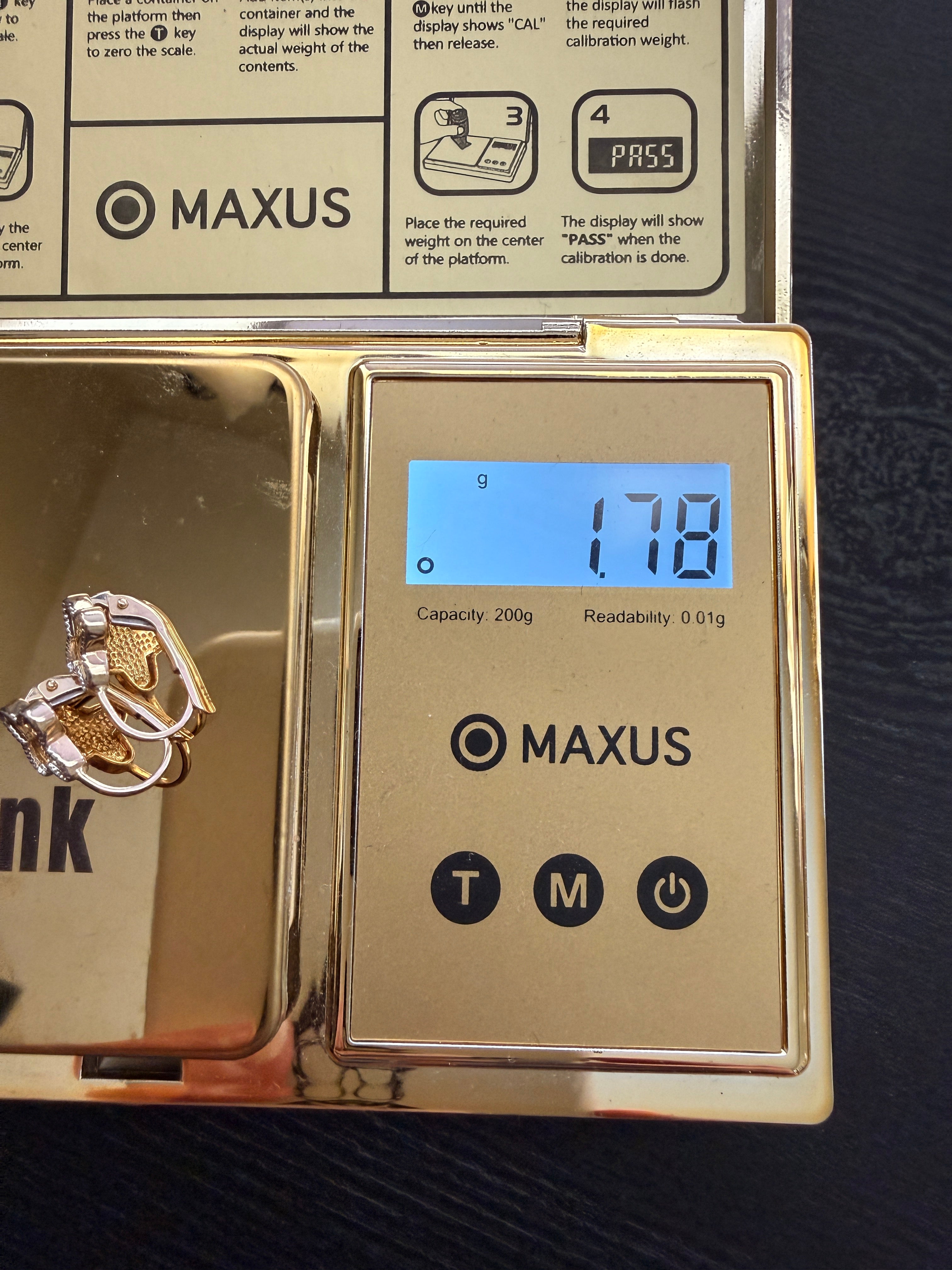 14K Solid Gold Cloverleaf Earrings (1.78g) – Real Gold Stud Earrings | Jewelry Connect Wholesale Price