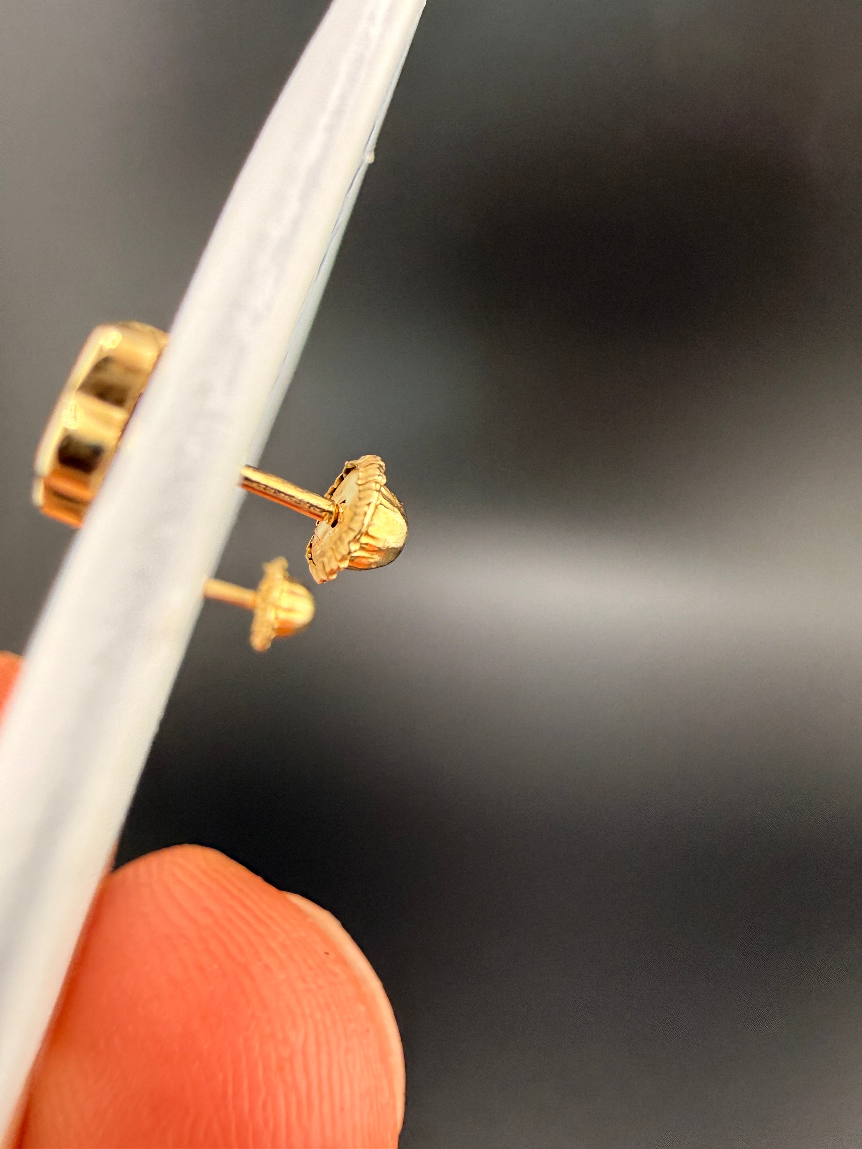 14K Gold Navy Blue Cloverleaf Earrings – Luxury Clover Stud Earrings | Jewelry Connect Wholesale Price