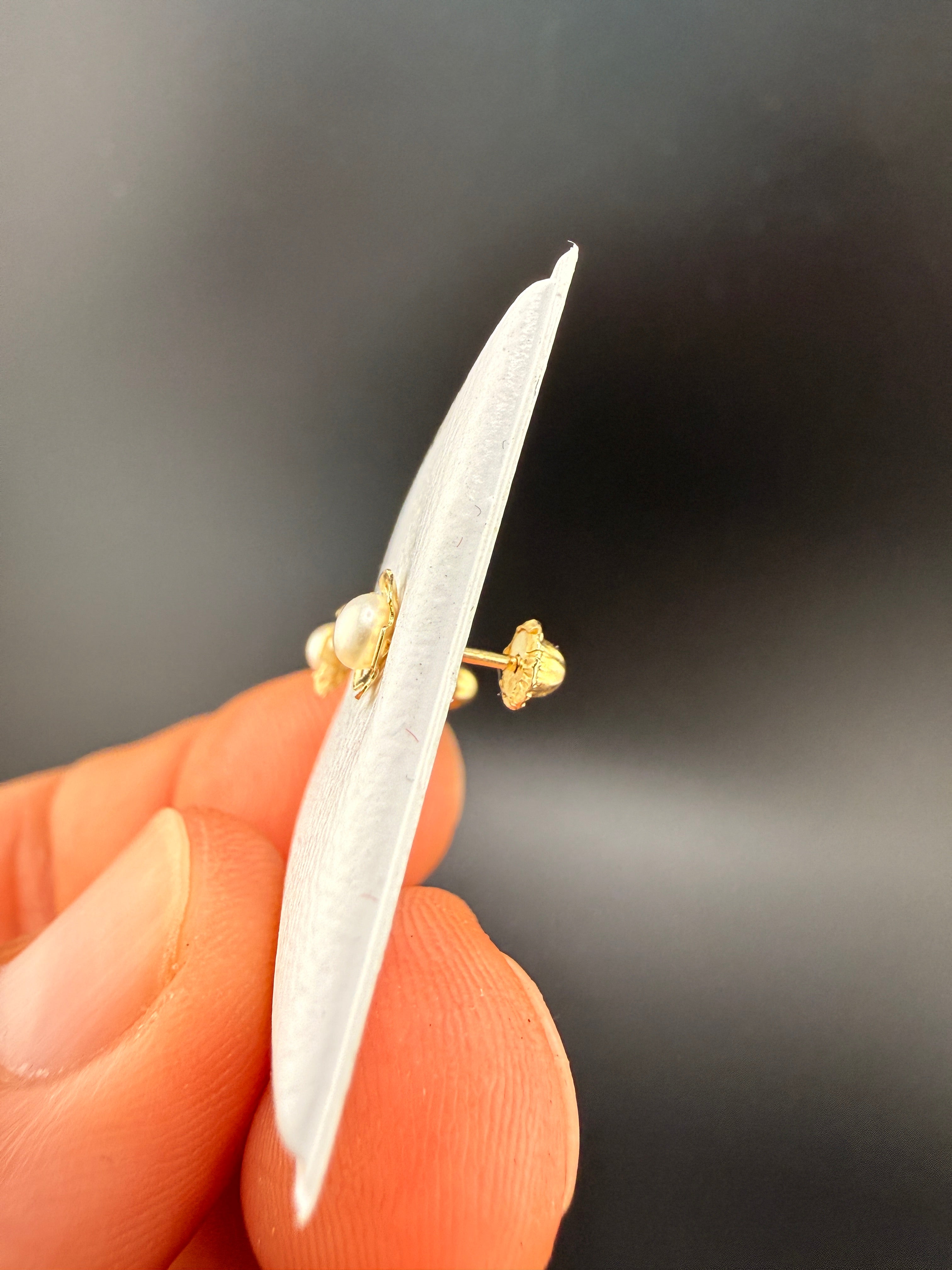 14K Gold Pearl Flower Earrings – Elegant Freshwater Pearl Floral Stud Earrings | Jewelry Connect