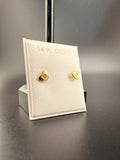 14K Gold Diamond Heart Earrings – Real Gold Romantic Stud Earrings | Wholesale Price Jewelry